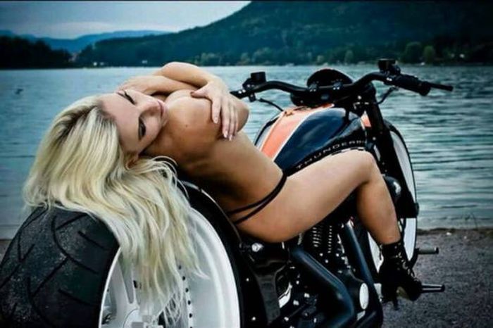 Beautiful Girls And Bad Ass Bikes Make For A Hot Combination (51 pics)