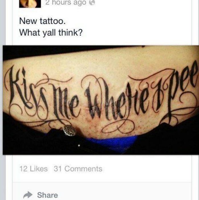 There's A Good Chance That These Are The Worst Tattoos Ever (27 pics)