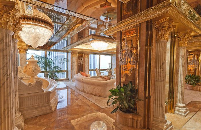 The Inside Of Donald Trump's Apartment Is A Very Strange Place (18 pics)