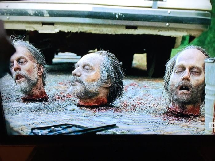 Johnny Depp's Head Made A Surprise Cameo On The Walking Dead Sunday Night (2 pics)