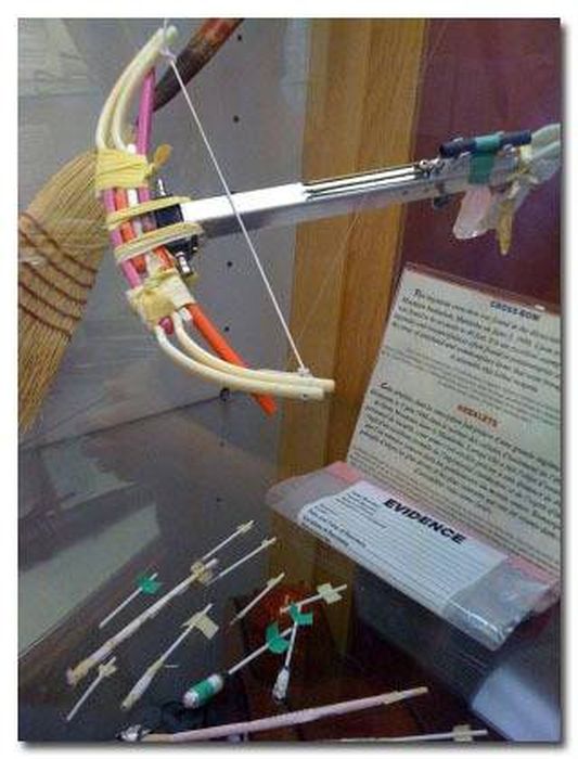 shiv confiscated hanger toothbrushes crossbow
