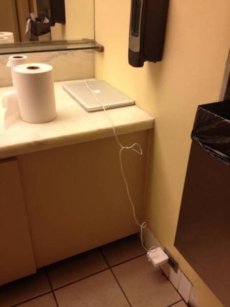 People Who Found Funny Places To Charge Their Phones (38 pics)