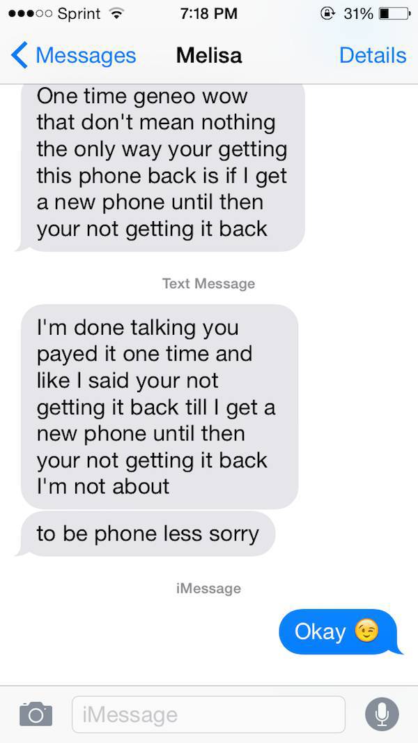 Girl Gets Put In Her Place After Trying To Steal Her Ex Boyfriend's Phone (11 pics)