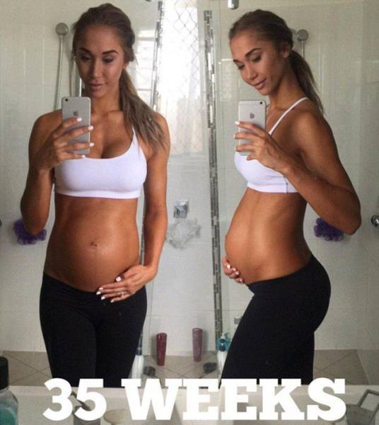 This Woman Is 8 Months Pregnant And She Still Has Abs (20 pics)