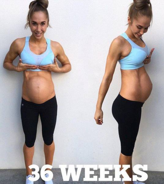 This Woman Is 8 Months Pregnant And She Still Has Abs (20 pics)