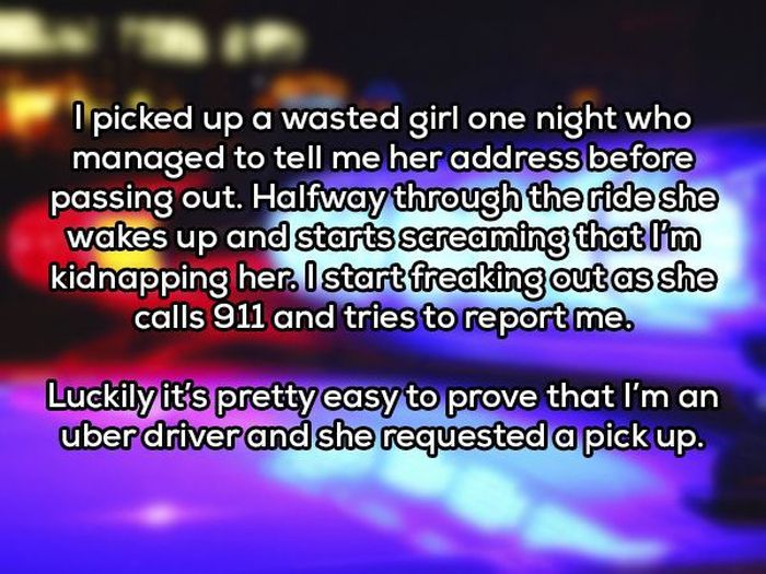 Uber Drivers Share Crazy Stories About The People They've Picked Up (14 pics)