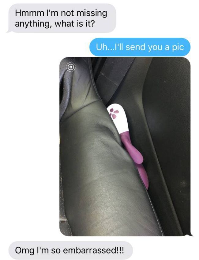 Girl Gets Embarrassed After Leaving A Personal Item In A Lyft Driver's Car (4 pics)