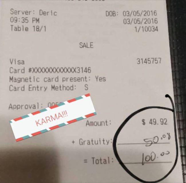 There's An Amazing Story Behind This Server's Tip (3 pics)