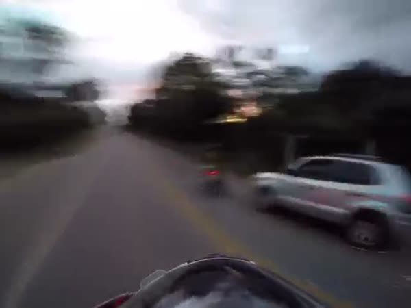 Motorcycle Police Chases In Brazil. Instant Karma