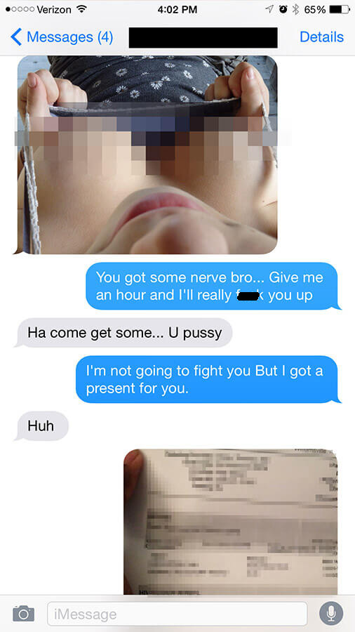 Guy Gets Served A Heavy Dose Of Instant Karma After Bragging To His Girl's Ex-Husband (4 pics)