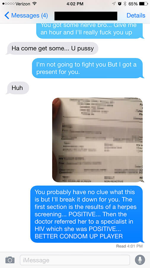Guy Gets Served A Heavy Dose Of Instant Karma After Bragging To His Girl's Ex-Husband (4 pics)