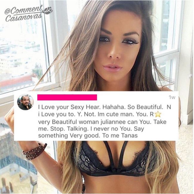 Cringeworthy Comments Left By Desperate Dudes On Model's Instagrams (19 pics)