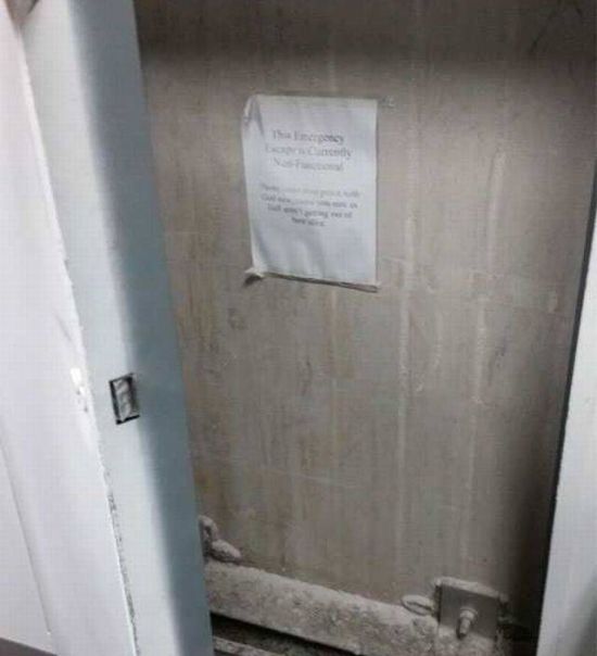 Well This Emergency Exit Isn't Going To Be Much Help (3 pics)