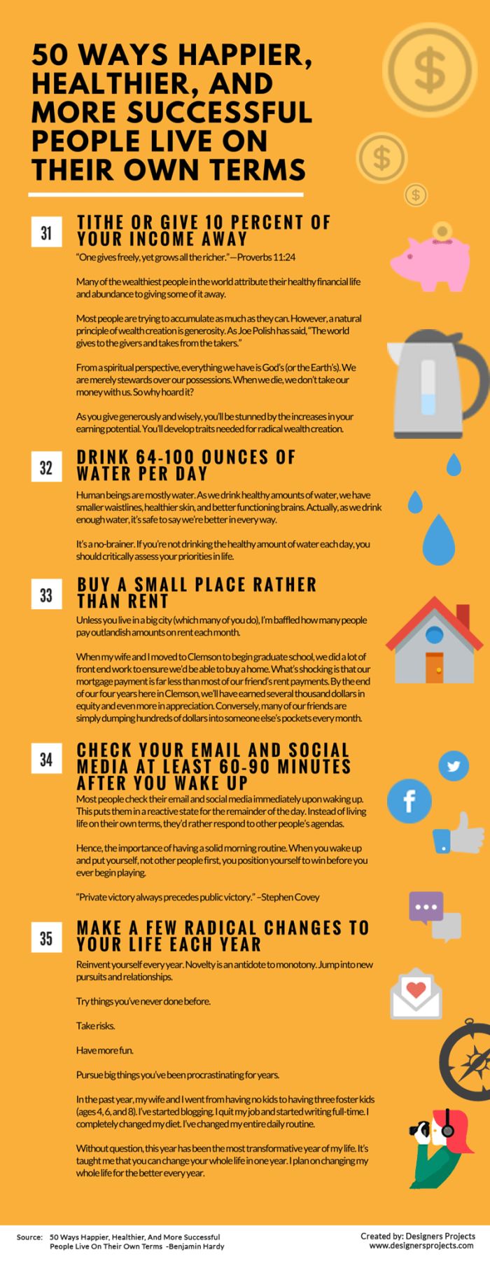 50 Different Ways That Happy And Successful People Live On Their Own Terms (10 pics)