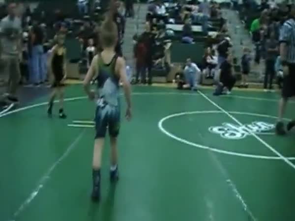 Kid Goes Beast Mode During Wrestling Match