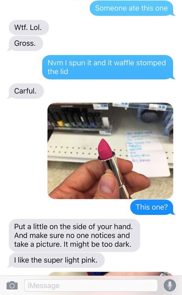 Girl Makes A Terrible Mistake By Asking Her Boyfriend To Buy Makeup (14 pics)