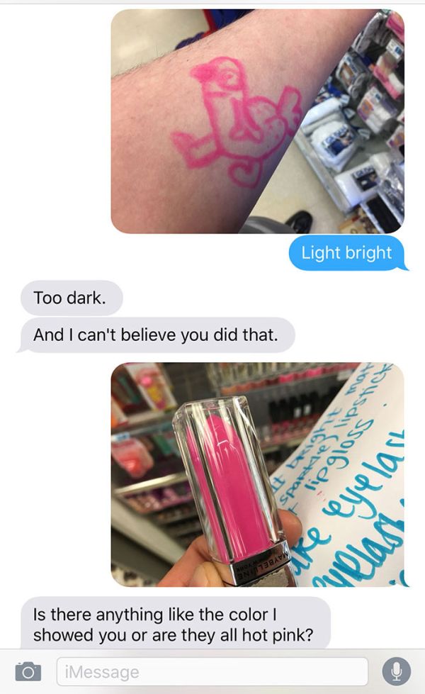 Girl Makes A Terrible Mistake By Asking Her Boyfriend To Buy Makeup (14 pics)