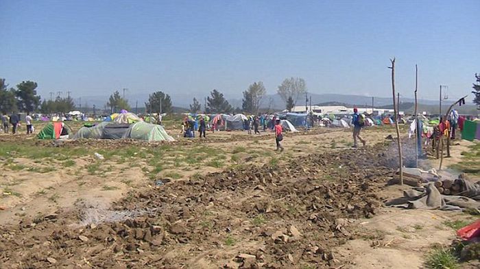 Greek Farmer Runs Down The Tents Of Syrian Migrants With His Tractor (9 pics)