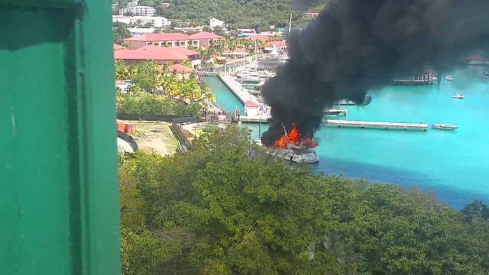 Beautiful Yacht Goes Down In Flames In The Virgin Islands (17 pics)