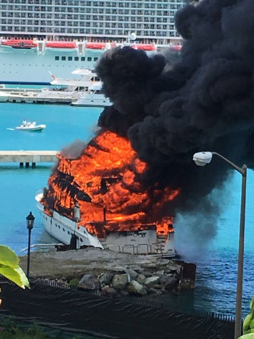 Beautiful Yacht Goes Down In Flames In The Virgin Islands (17 pics)
