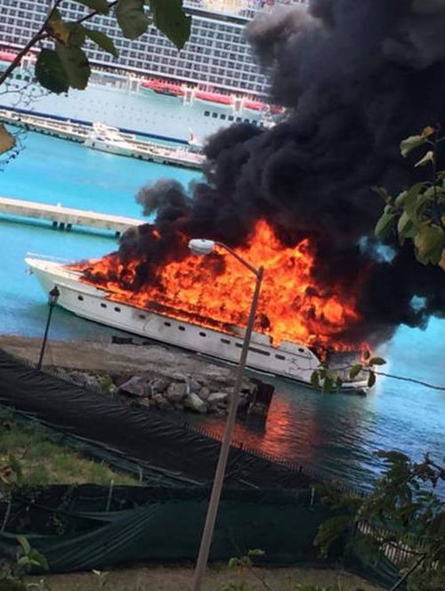 Beautiful Yacht Goes Down In Flames In The Virgin Islands (17 pics)