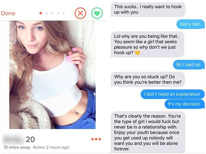 Guy Freaks Out On His Tinder Date Because She Refused To Hook Up With Him (4 pics)