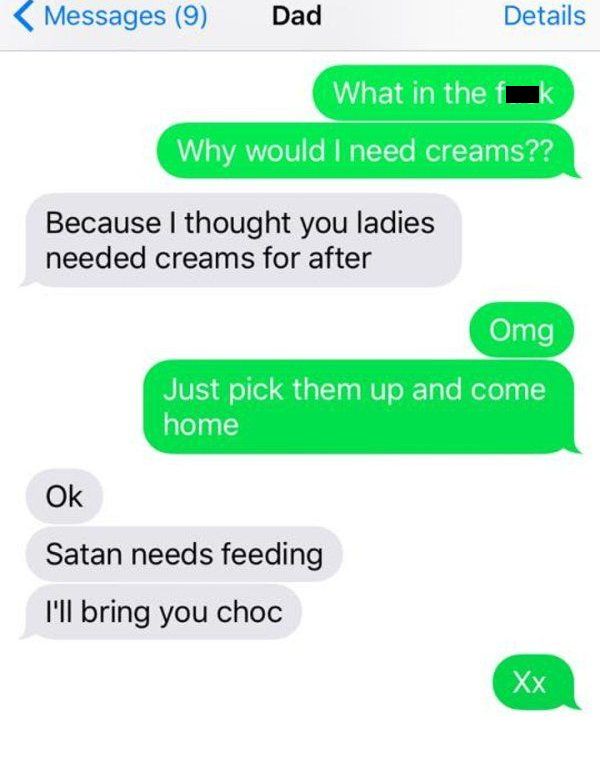 Daughter Asks Her Dad To Pick Up Some Feminine Products And Quickly Regrets It (3 pics)