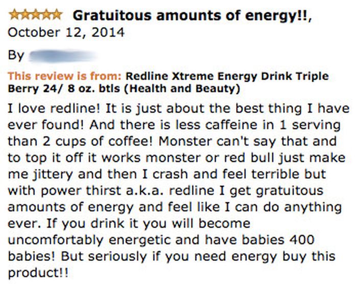 Hilarious Energy Drink Reviews From Amazon That Point Out The Awful Side Effects (12 pics)