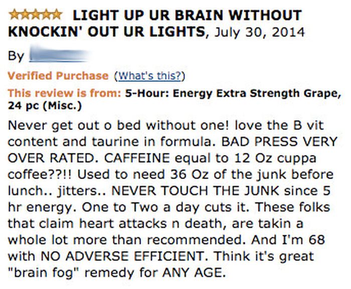 Hilarious Energy Drink Reviews From Amazon That Point Out The Awful Side Effects (12 pics)
