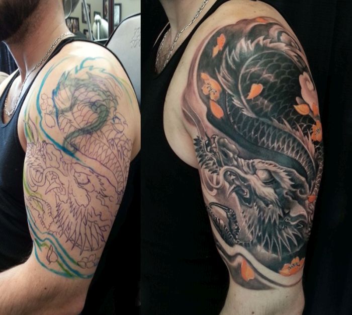 Tattoo Cover Ups That Took Tattoos From Awful To Epic (33 pics)