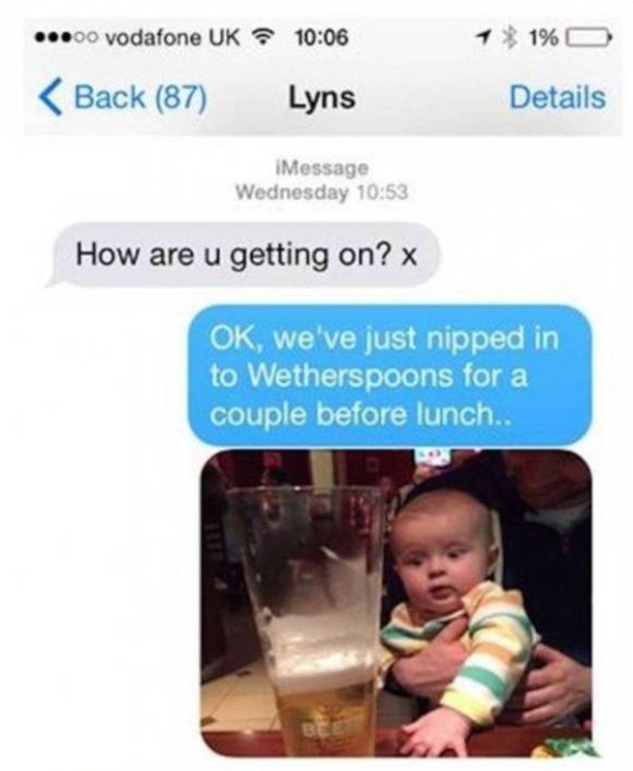 Husband Drives His Wife Crazy With Photoshopped Pictures Of Their Baby (2 pics)