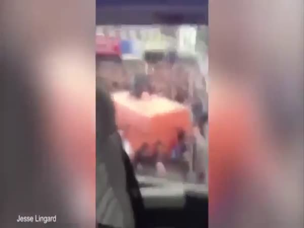 Hilarious And Scary Moment Manchester United Bus Under Attack From West Ham Fans