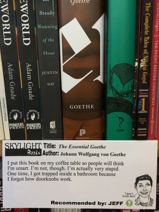 A Guy Named Jeff Is Recommending Books At His Local Bookstore (11 pics)