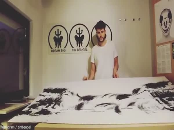 Artist Creates Incredible Designs Using Only A Sticky Canvas
