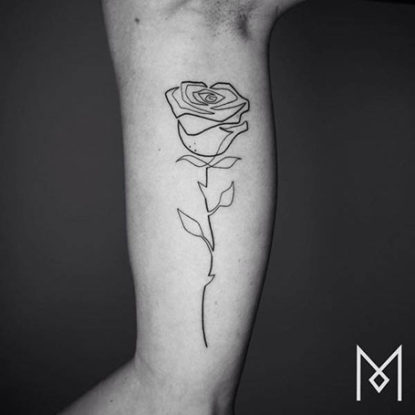 Incredible Tattoos That Were Created Using A Single Continuous Line (26 pics)