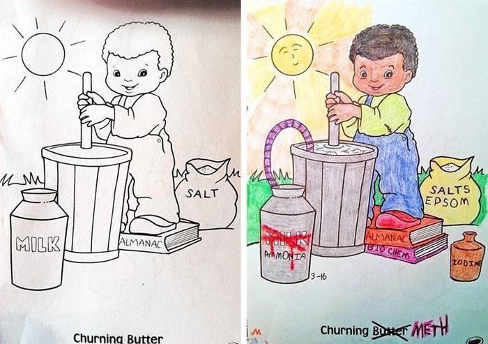 Children's Coloring Books That Were Violated By Adults (24 pics)