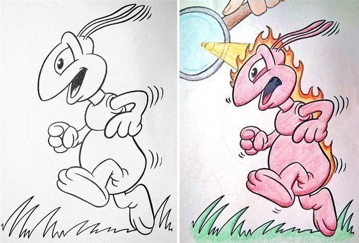 Children's Coloring Books That Were Violated By Adults (24 pics)