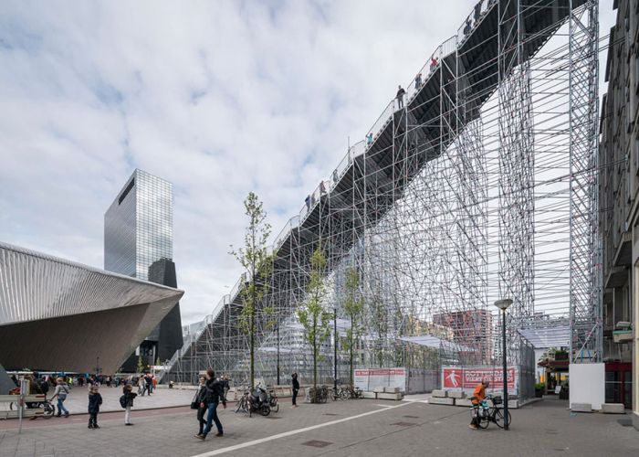 Gigantic Scaffold Staircase In Rotterdam Now Open For A Limited Time (6 pics)