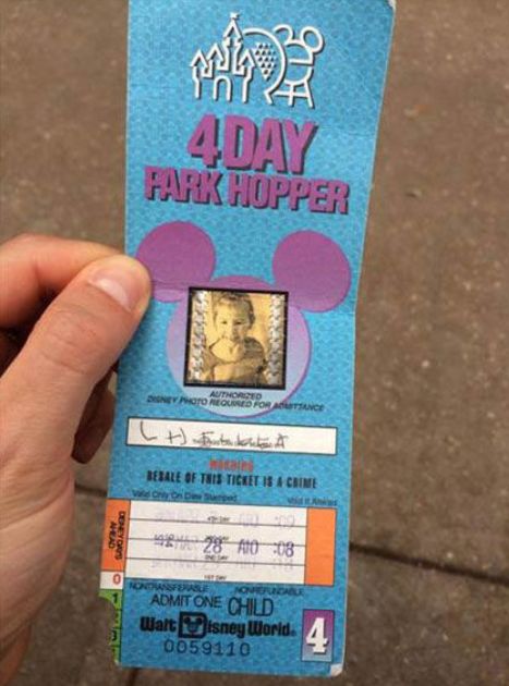 Woman Uses 22 Year Old Ticket To Gain Entry Into Disney World (3 pics)