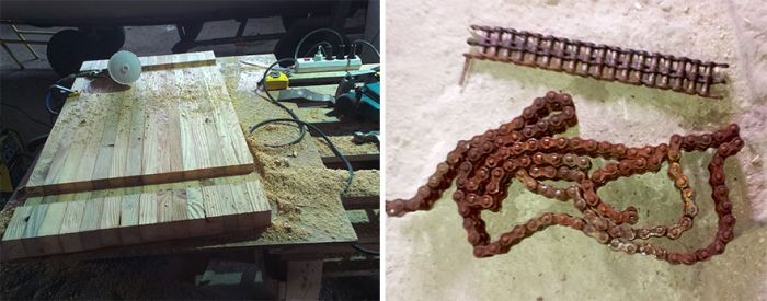 Creative Guy Uses Old Rusty Chain For Something Awesome (10 pics)