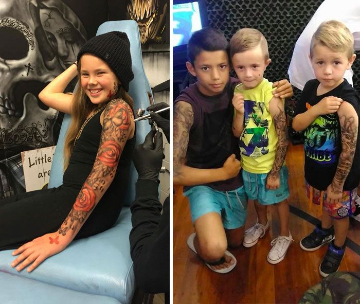 Artist Makes Hospital More Fun By Giving Sick Kids Cool Tattoos (7 pics)