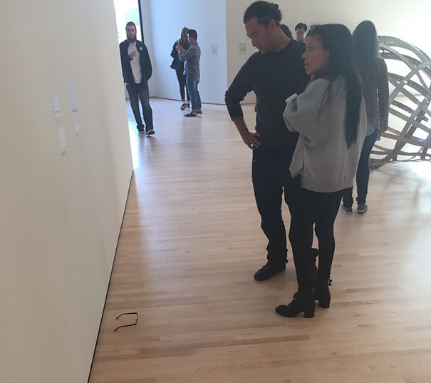 Everyone At The Museum Thought These Glasses On The Floor Were Art (6 pics)