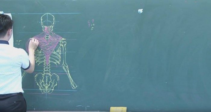 Chinese Teacher Has Some Serious Chalk Skills (7 pics)