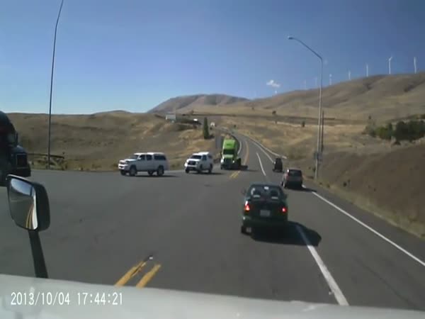 Semi Takes Brutal Hit From Distracted Trucker
