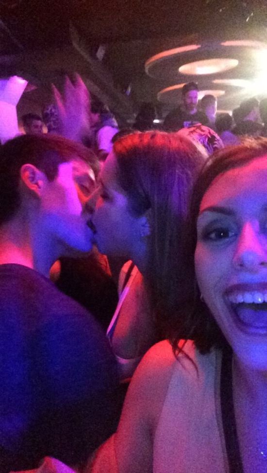Girl Takes Selfies With Random Couples While They're Making Out (18 pics)