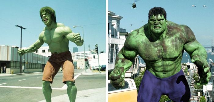 Famous Superheroes Back In The Day And Today (14 pics)
