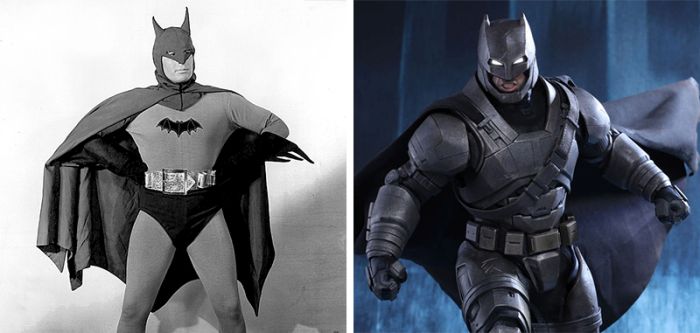 Famous Superheroes Back In The Day And Today (14 pics)