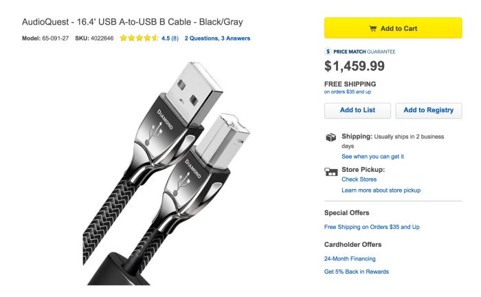 The Reviews For This $1,500 USB Cable Are Hilarious (8 pics)