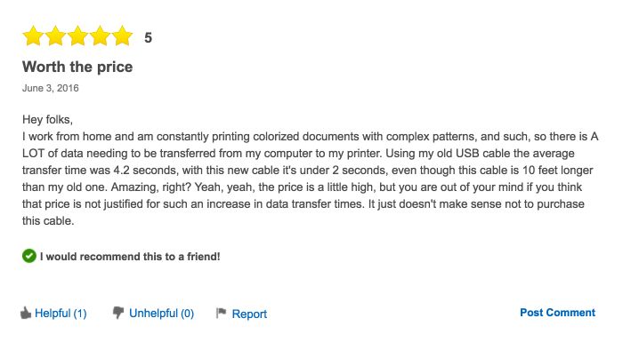 The Reviews For This $1,500 USB Cable Are Hilarious (8 pics)