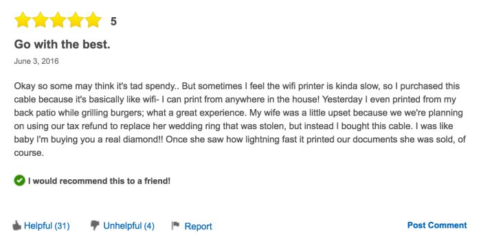 The Reviews For This $1,500 USB Cable Are Hilarious (8 pics)
